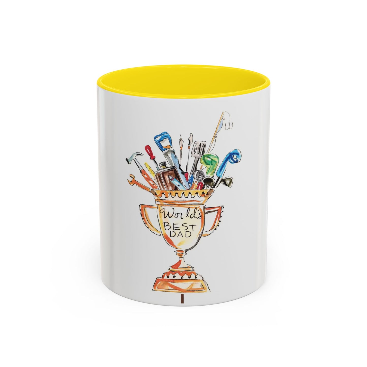 World's Best Dad Trophy Coffee Mug — Father's Day Tool Cup 11/15oz